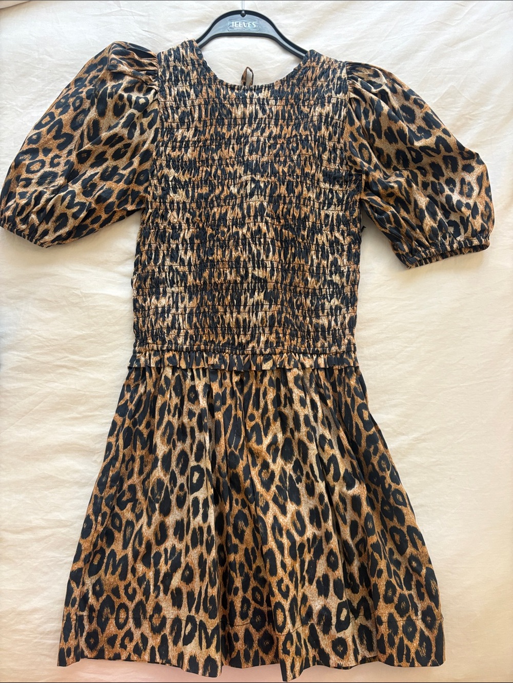Damson Madder Bluebelle Leopard Print Cotton Print Dress